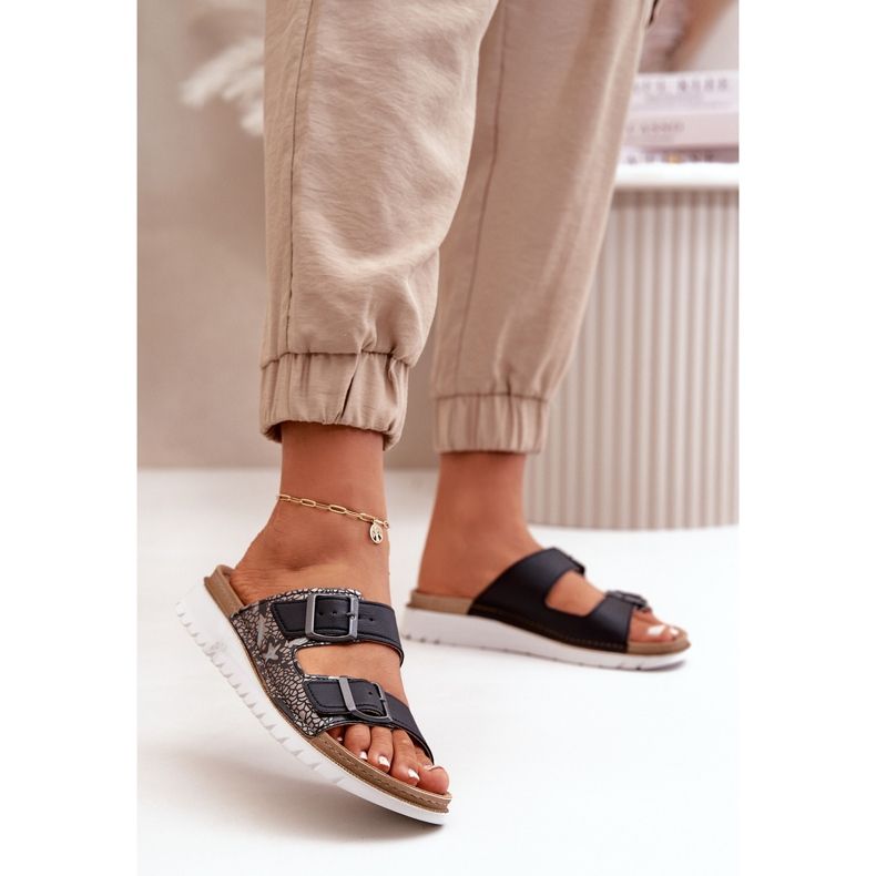 Chanclas Cómodas De Mujer Con Hebillas Inblu CN000033 Azul Marino 2