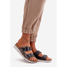 Chanclas Cómodas De Mujer Con Hebillas Inblu CN000033 Azul Marino 1