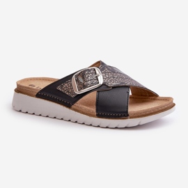 Chanclas Mujer Cómodas Con Hebilla Inblu CN000032 Negro 3