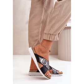 Chanclas Mujer Cómodas Con Hebilla Inblu CN000032 Negro 4