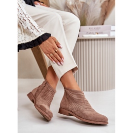Botas de Mujer Caladas con Tacón Plano Marrón S.Barski HY42-076 7