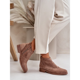 Botas de Mujer Caladas con Tacón Plano Marrón S.Barski HY42-076 9