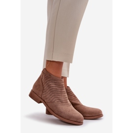 Botas de Mujer Caladas con Tacón Plano Marrón S.Barski HY42-076 1