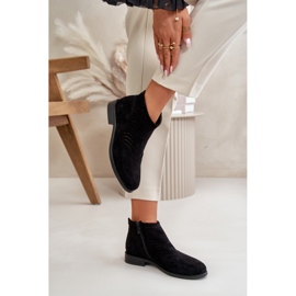 Botas de Mujer Caladas con Tacón Plano Negro S.Barski HY42-076 3