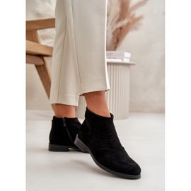 Botas de Mujer Caladas con Tacón Plano Negro S.Barski HY42-076 5