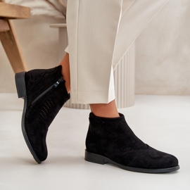 Botas de Mujer Caladas con Tacón Plano Negro S.Barski HY42-076 6
