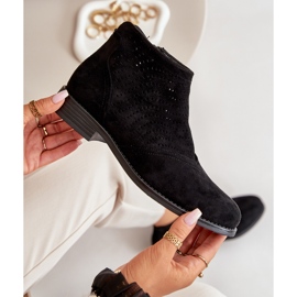 Botas de Mujer Caladas con Tacón Plano Negro S.Barski HY42-076 9
