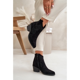 Botas Cowboy Caladas Con Cremallera Eco Ante Negro S.Barski HY42-944 3