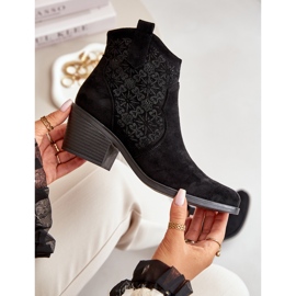 Botas Cowboy Caladas Con Cremallera Eco Ante Negro S.Barski HY42-944 9
