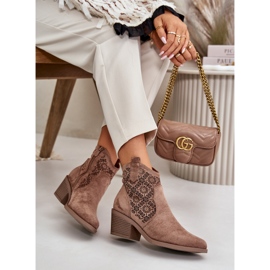 Botas Cowboy Caladas Con Cremallera Eco Ante Marrón S.Barski HY42-944 7