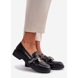 Mocasines Mujer Con Lazo S.Barski HY42-331 Negro 1