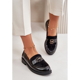 Mocasines Mujer Charol Con Osito Negro S.Barski HY42-339A 9