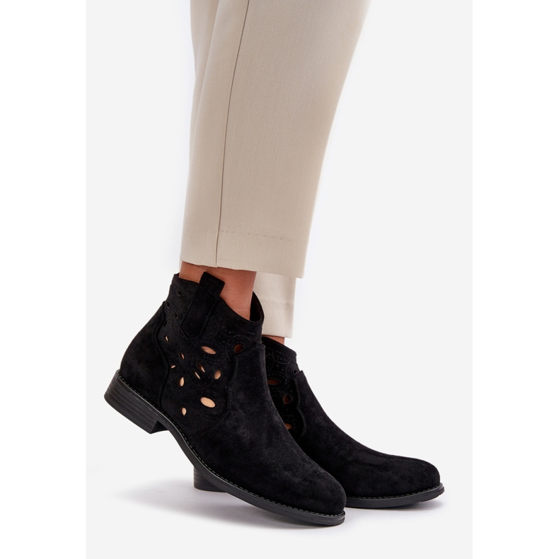 Botas Mujer Caladas Con Cremallera Negro S.Barski HY42-081 1