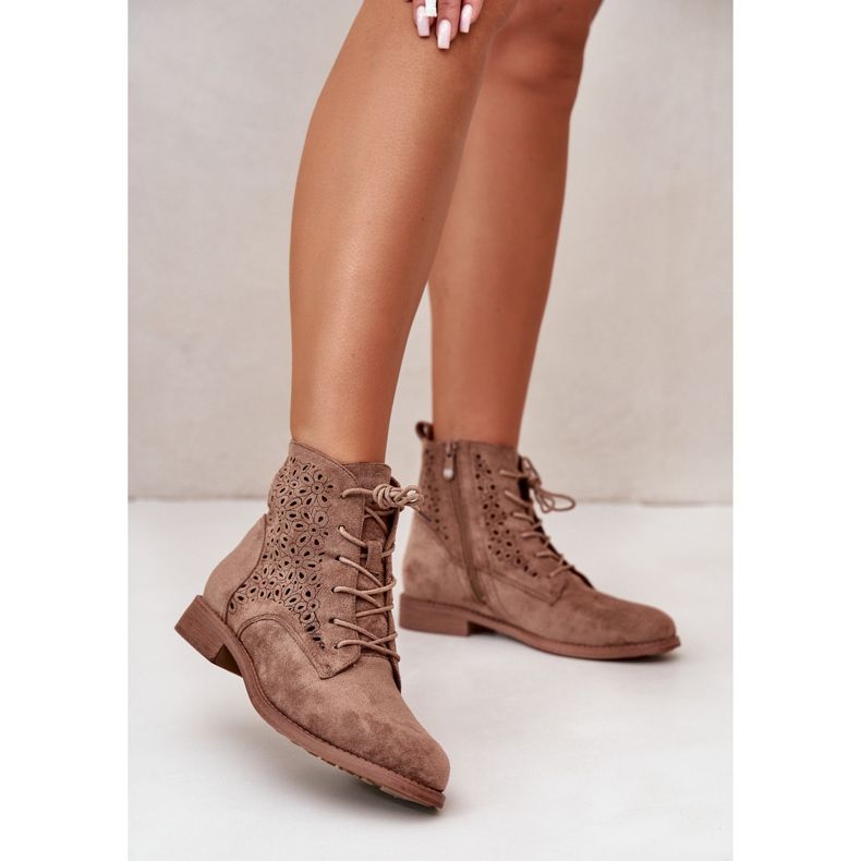 Botines de Mujer Con Estampado Marrón S.Barski HY66-136 2