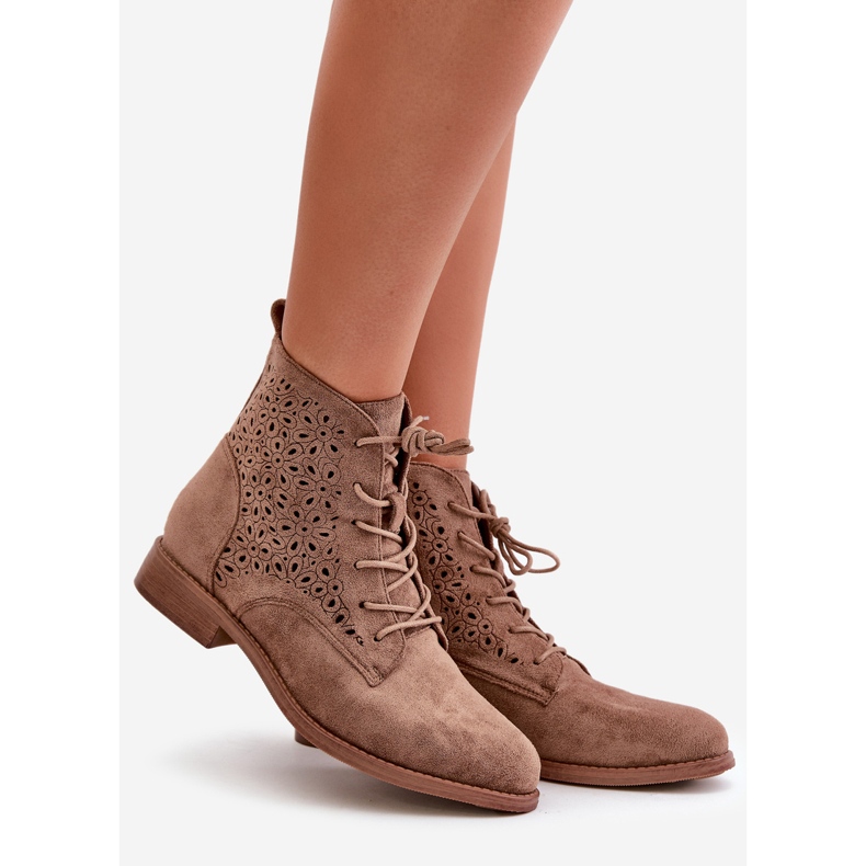 Botines de Mujer Con Estampado Marrón S.Barski HY66-136 1