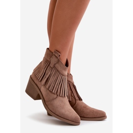 Botas Cowboy Mujer Con Cremallera Ante Eco Marron S.Barski HY42-127 marrón 1 Botas Cowboy Mujer Con Cremallera Ante Eco Marron S.Barski HY42-127 marrón 1