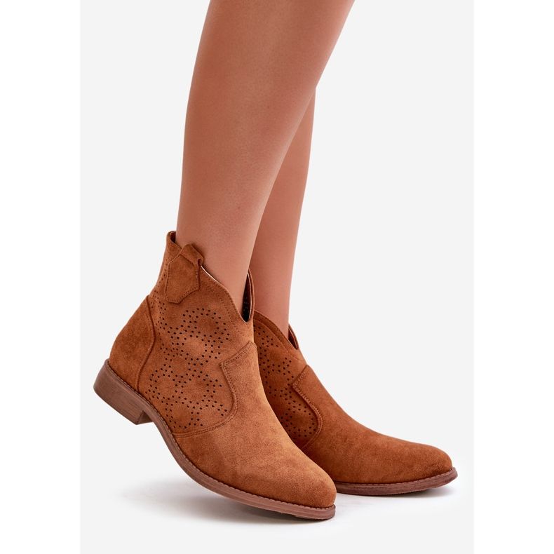 Botas de Mujer Caladas con Tacón Plano Camel S.Barski HY42-151 marrón 1 Botas de Mujer Caladas con Tacón Plano Camel S.Barski HY42-151 marrón 1