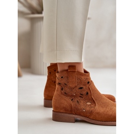 Botas Mujer Caladas Con Cremallera Camel S.Barski HY42-081 marrón 5