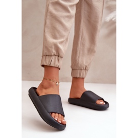 Chanclas de mujer de espuma ligera y suela gruesa, Negro Querceria 1