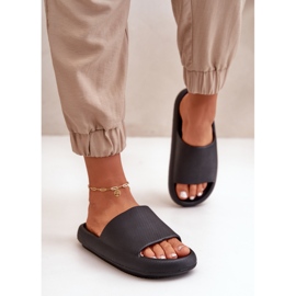 Chanclas de mujer de espuma ligera y suela gruesa, Negro Querceria 2