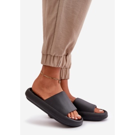 Chanclas de mujer de espuma ligera y suela gruesa, Negro Querceria 3