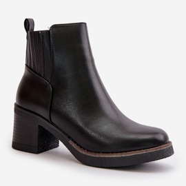 Botas De Mujer Aislante Con Tacón Alto Piel Ecológica Negro Irittes 4