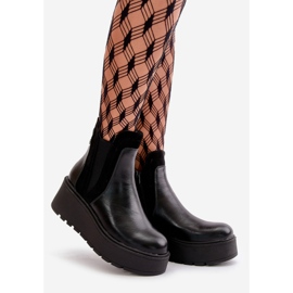Botas Aislantes De Mujer Con Plataforma Y Cuña Negro Mivanira 1