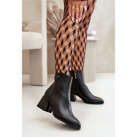 Botas de Mujer Elegantes Aislantes Fabricadas en Piel Natural, Negras Vinceza 77106 negro 2