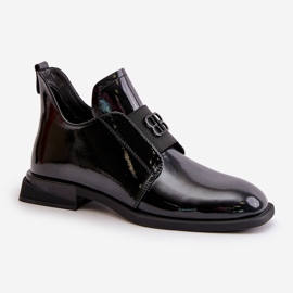 Zapatos Slip-On Mujer Charol Fabricados en Piel Natural, Negro Vinceza 91120 4