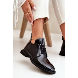 Zapatos Slip-On Mujer Charol Fabricados en Piel Natural, Negro Vinceza 91120 8
