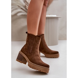 Botas de Mujer de Tacón Alto confeccionadas en Ante Ecológico, Cálido Nevitas Marrón Oscuro 1 Botas de Mujer de Tacón Alto confeccionadas en Ante Ecológico, Cálido Nevitas Marrón Oscuro 1