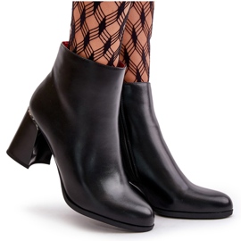 Botas Lisas De Tacón Alto Para Mujer Confeccionadas En Ante Ecológico, Negro Cálido Milisea 11