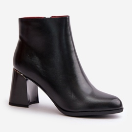 Botas Lisas De Tacón Alto Para Mujer Confeccionadas En Ante Ecológico, Negro Cálido Milisea 5