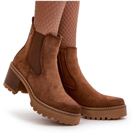 Botas Aislantes De Mujer Con Tacón Alto Ante Ecológico Marrón Irissinae 12