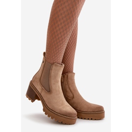 Botas Aislantes De Mujer Con Tacón Alto Ante Ecológico Beige Irissinae 1