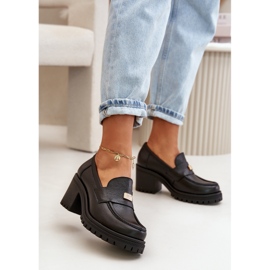 Zazoo 20168 Zapatos Tacón Alto Mujer Elegantes, Piel Natural, Negro 2