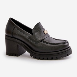 Zazoo 20168 Zapatos Tacón Alto Mujer Elegantes, Piel Natural, Negro 4