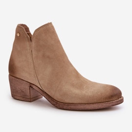 Zazoo 60475 tacones de gamuza tacones aislados beige 4