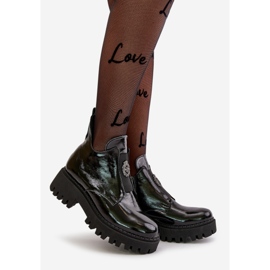 Zazoo 60451 Botines Mujer De Piel Con Adorno, Charol Negro 1