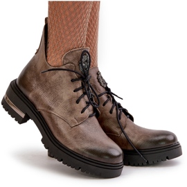 Zazoo 60309 Botas Planas Mujer Piel Beige Oscuro 11