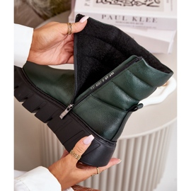 Zazoo 60512 Botas Mujer De Piel Con Cremallera, Abrigadas Con Fieltro, Verde Oscuro 2 Zazoo 60512 Botas Mujer De Piel Con Cremallera, Abrigadas Con Fieltro, Verde Oscuro 2