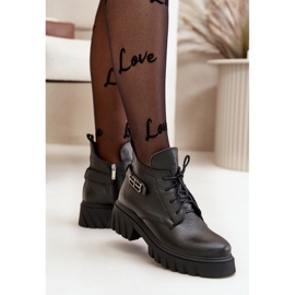 Zazoo 60483 Botas bajas de mujer en piel, aislantes, negro 7