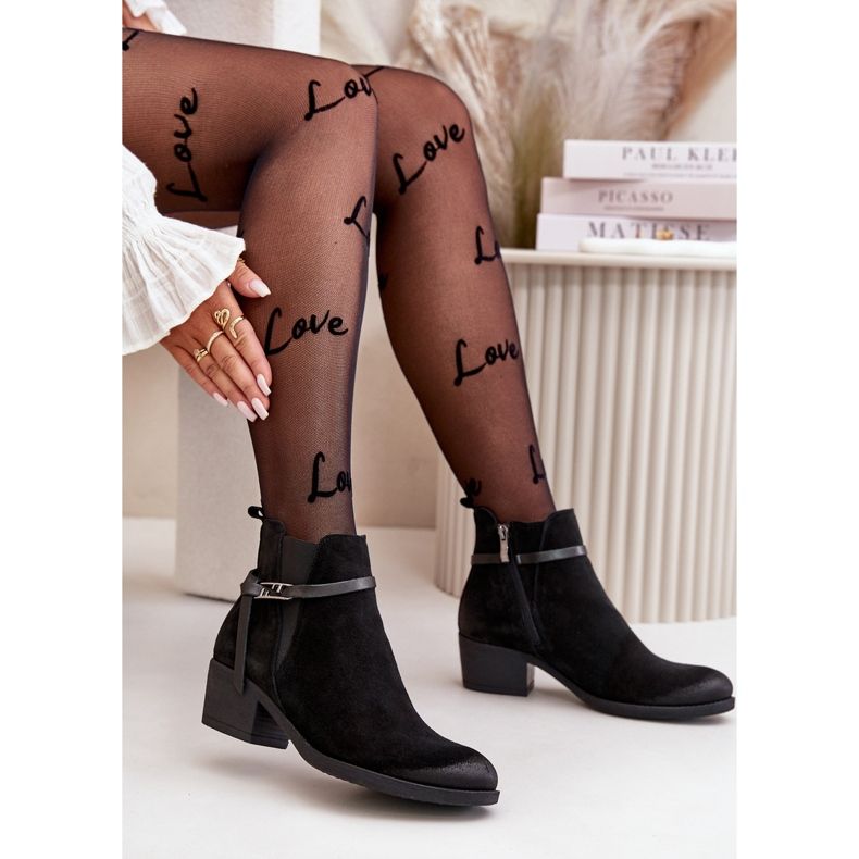 Zazoo 60478 Botas Tacón Alto De Ante, Aislante, Cierre Con Cremallera, Negro 2