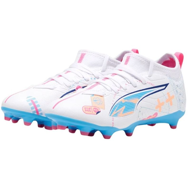 Zapatillas de fútbol Puma Ultra 5 Match Up FG/AG 108065 01 blanco 2