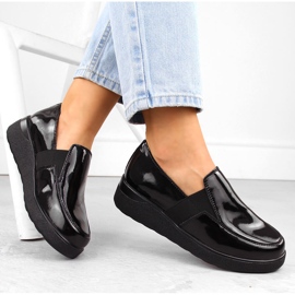 Zapatos slip-on de mujer de piel charol negro T.Sokolski J24-440 6