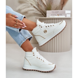 Zapatillas Deportivas Aislantes Mujer Con Plataforma, Blanco Ariatte 4
