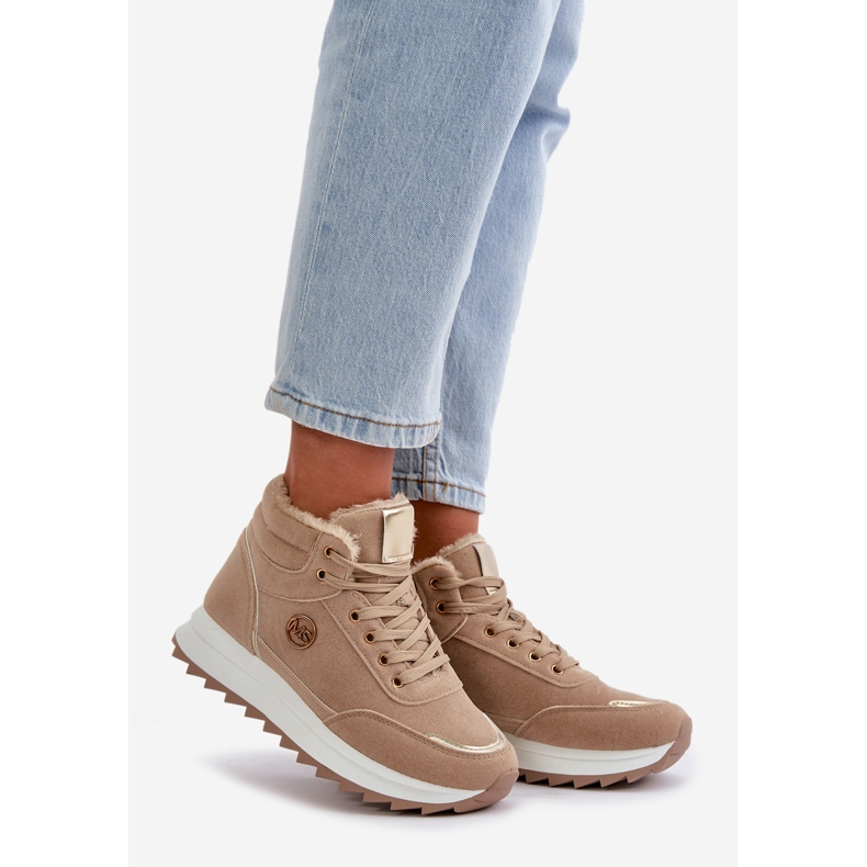 Zapatillas Deportivas Aislantes De Mujer Con Plataforma Caqui Ariatte beige 1