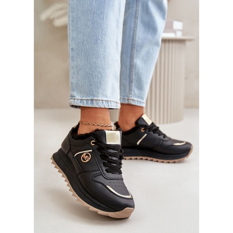 Zapatillas Deportivas Mujer Aislante con Pelo, Plataforma Lerisas Negras negro 2