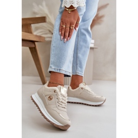 Deportivas Mujer Forradas con Pelo, Plataforma Beige Claro Lerisas 6