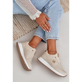 Deportivas Mujer Forradas con Pelo, Plataforma Beige Claro Lerisas 9